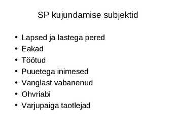 Sotsiaalpoliitika #15