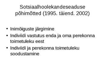 Sotsiaalpoliitika #20