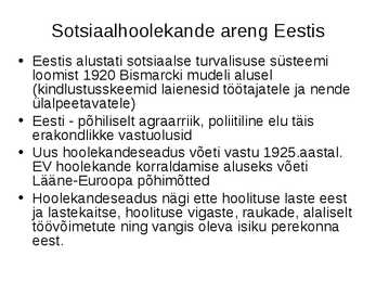 Sotsiaalpoliitika #8