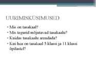 Tasakaalu mõjutavad tegurid ja arendamine #3