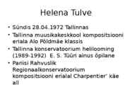 Helena Tulve- helilooja #4