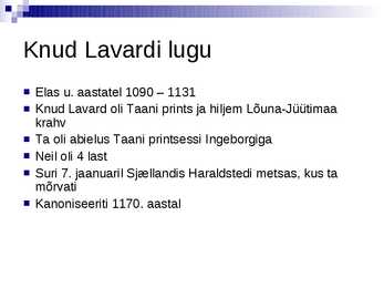 Pühad Kanutid #5