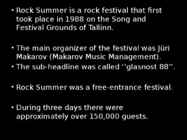 Powerpointi esitlus Rock Summerist-88 #2
