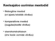 Eesti keele ajalugu ja murded #3