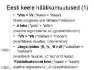 Eesti keele ajalugu ja murded #25