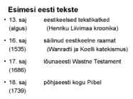 Eesti keele ajalugu ja murded #4