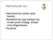Rahvaluule #5