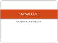 Rahvaluule