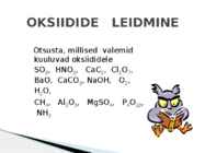 Oksiidid #2