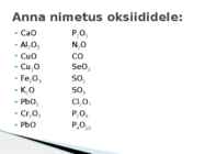 Oksiidid #9