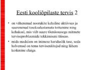 Koolitervis-Eesti rahva tervis #9