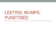 Leetrid-mumps-punetised ESITLUS