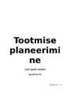 Tootmise planeerimine