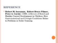 A review of bowel and bladder control development #7