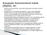 Kauba käsitlemine ja hoiustamine #8
