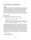 How to write a Design Report