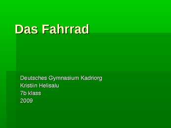 Jalgratas - referaat