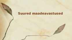 Suured maadeavastused