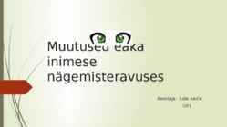 Muutused eaka inimese nägemisteravuses