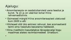 Hiina aroomiteraapia #2