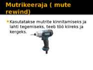Elektrilised tööriistad #13