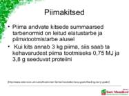 Kitsede söötmisalased uuringud #13