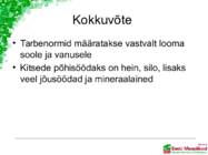 Kitsede söötmisalased uuringud #19