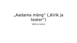 Aadama mäng