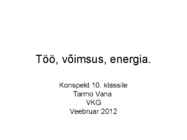 Töö-võimsus ja energia