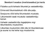 Newtoni seadused #3