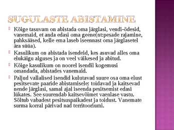 Abistamine-koostöö #2