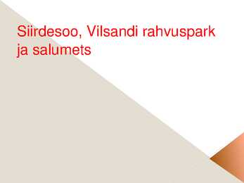 Siirdesoo rahvuspark salumets