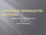 Erinevad vahekastid autodel