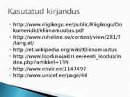 Milline on Eesti osa kliima muutumises #11