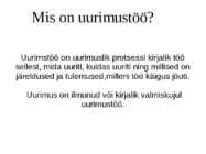 Mis on uurimustöö