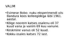 Bobo nuku eksperiment #4