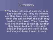 Jessi and the Bad Baby sitter #3