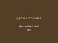 Aafrika muusika
