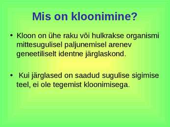 Kloonimine #2