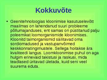 Kloonimine #8