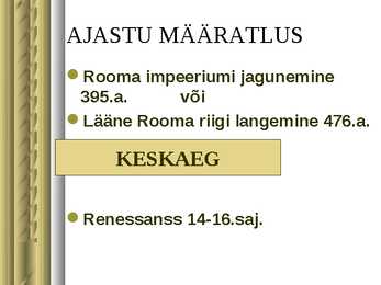 Keskaeg #2