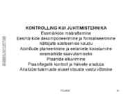 Sissejuhatus kontrollingusse #19