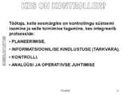 Sissejuhatus kontrollingusse #23