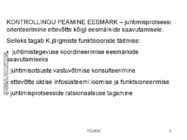 Sissejuhatus kontrollingusse #9