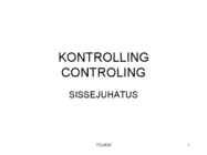 Sissejuhatus kontrollingusse