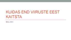 Kuidas end viiruste eest kaitsta