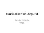 Füüsikalised ohutegurid