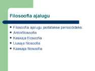 Antiikfilosoofia #2