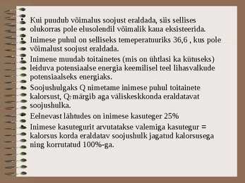 Inimene kui soojusmasin #3