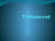 Tähtpäevad
